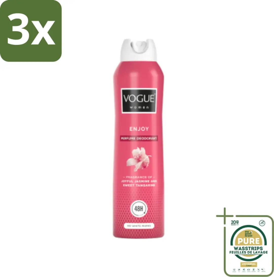 Vogue Enjoy Parfum Deodorant 150ml - 3 Stuks