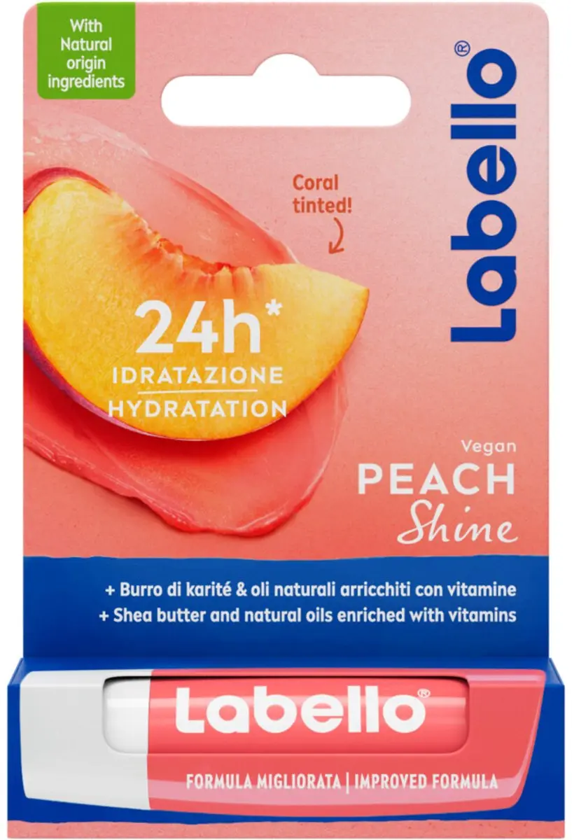 Labello Lippenbalsem Peach Shine 4,8g - 7 Stuks
