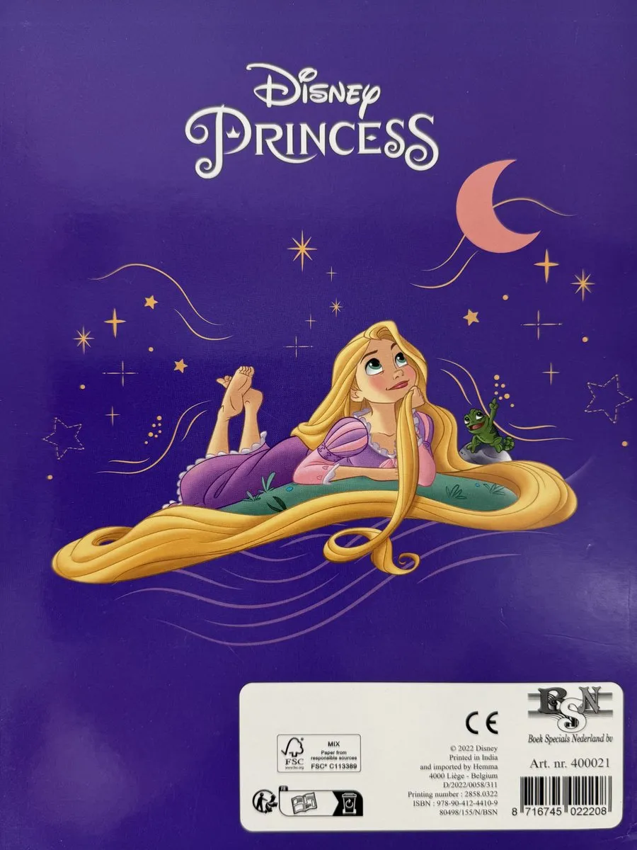 Disney Princess Kleurboek - 16 Pagina's - Zwart/Wit