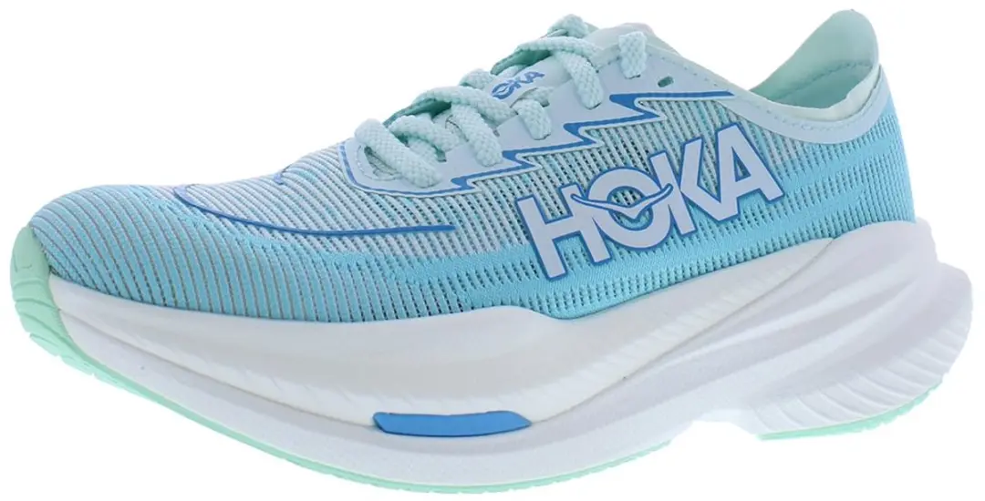 Hoka Mach X2 Dames - Wegschoen Snow Melt/Blue Spark - afbeelding 4 van 6