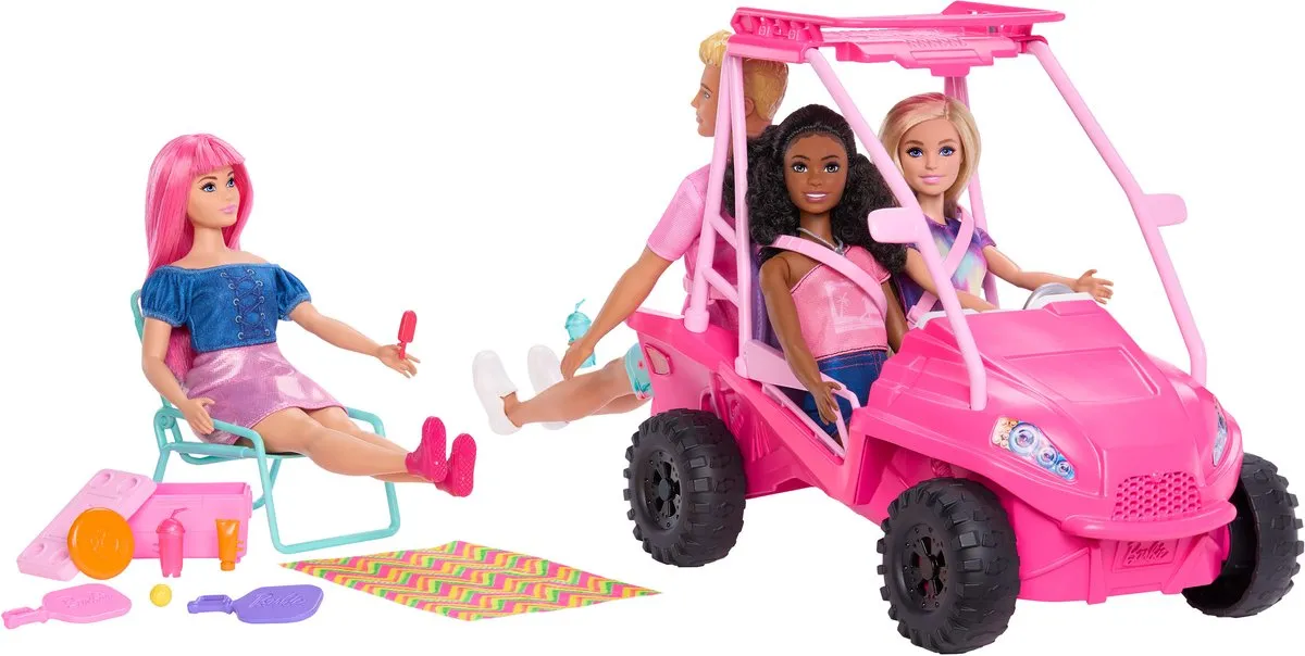 Barbie Mysteries Beach Detectives JFV68 Strandbuggy - Meerkleurig