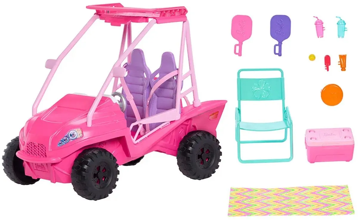 Barbie Mysteries Beach Detectives JFV68 Strandbuggy - Meerkleurig