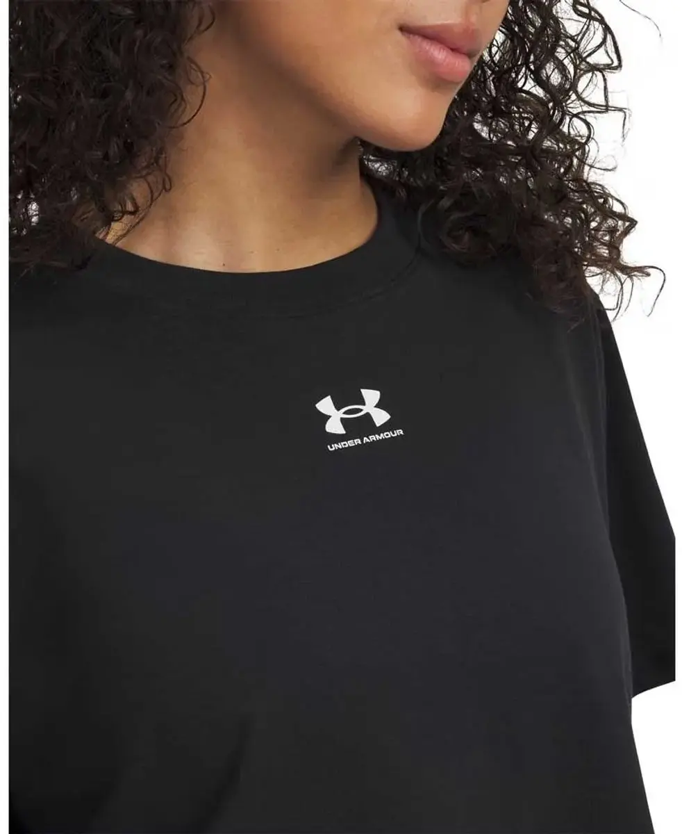 Under Armour Rival Boxy Solid T-shirt Met Korte Mouwen Zwart XS Vrouw