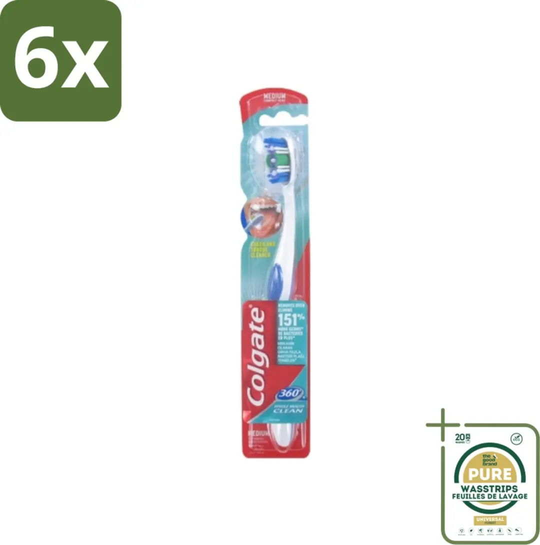 Colgate 360 Whole Mouth Clean Medium Tandenborstels