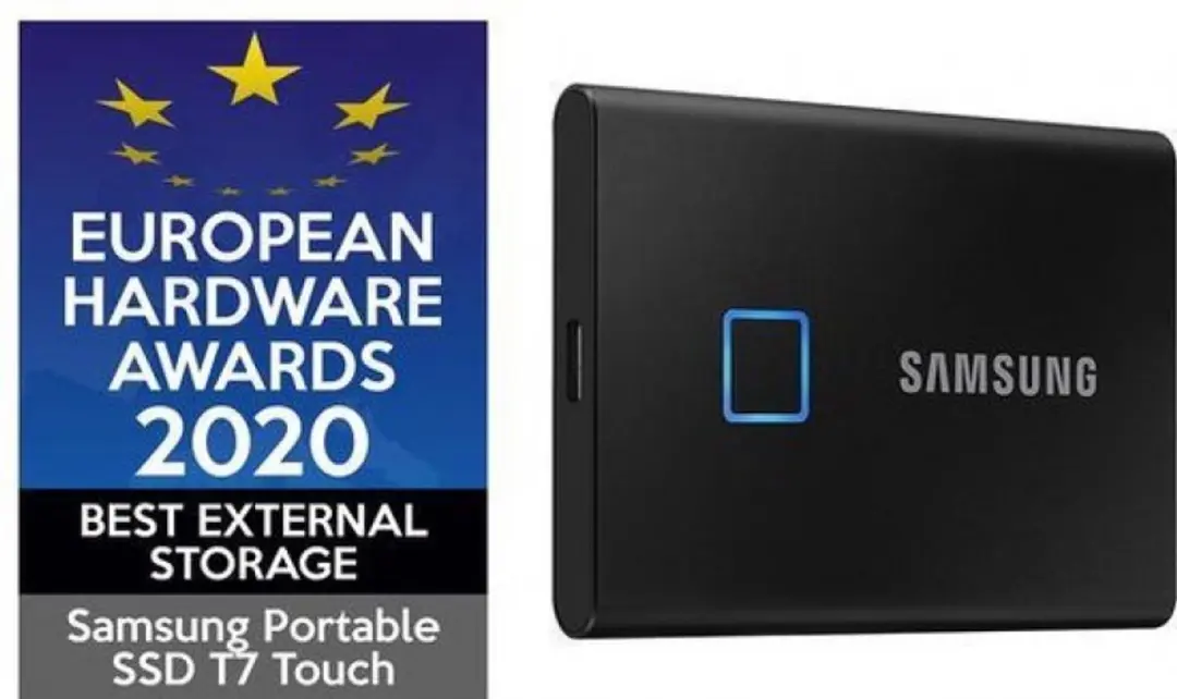 Samsung Portable T7 Touch SSD 1TB - MU-PC1T0K/WW - Zwart
