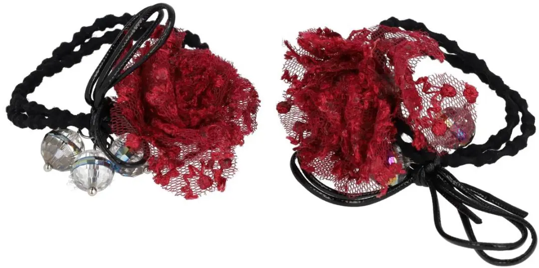 Haarsoires Haarelastieken Bloem 4cm Rood