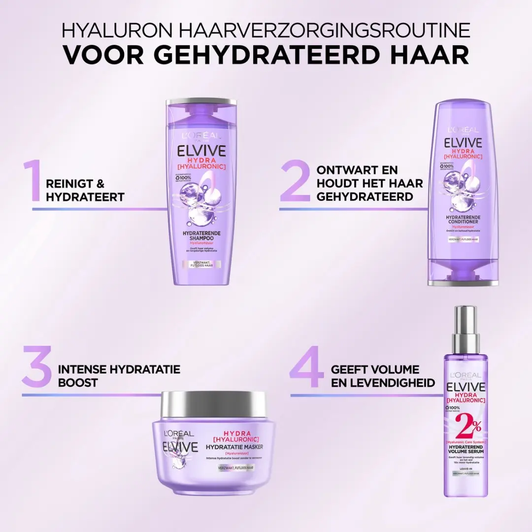 L'Oréal Paris Elvive Hydra Hyaluronic Conditioner 200ml - 5 Stuks