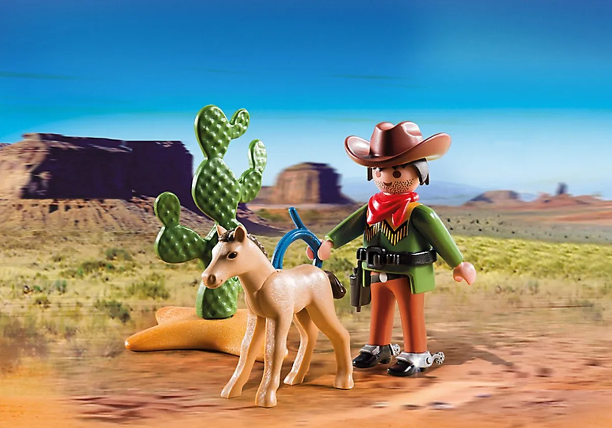 Playmobil Cowboy met Wild Veulen 5373 - Multicolor