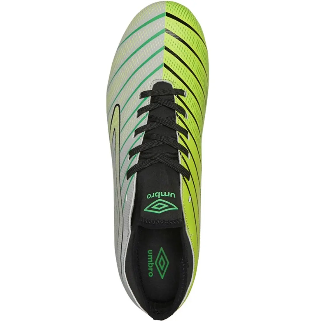 Umbro Velocita Elixir 1.0 FG Voetbalschoenen - Maat 44 - Zwart/Geel/Veelgroen