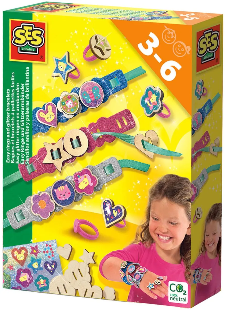 SES Creative Easy Glitter Ringen & Armbanden