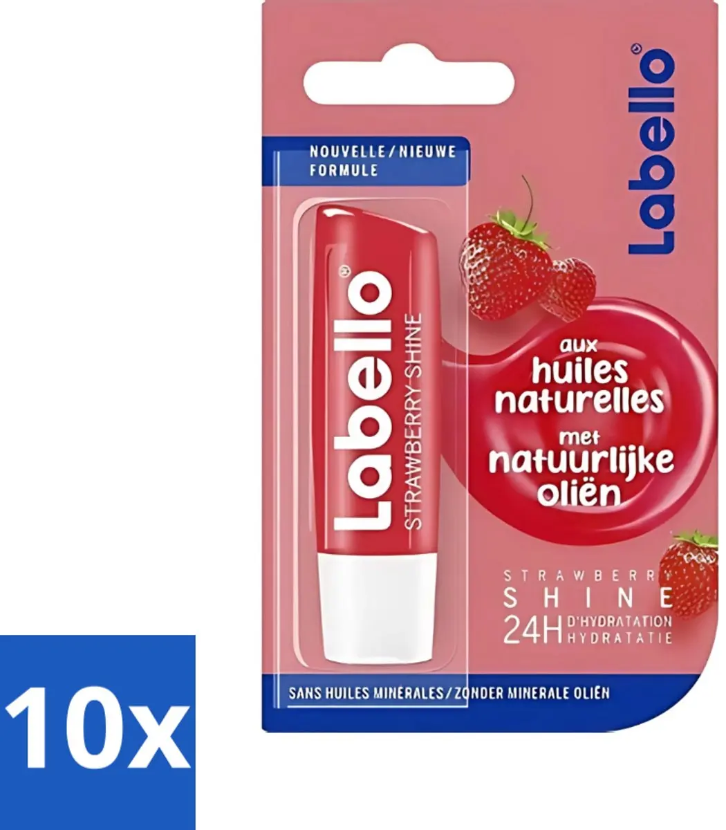 Labello Fruity Shine Strawberry Lippenbalsem 5.5ml