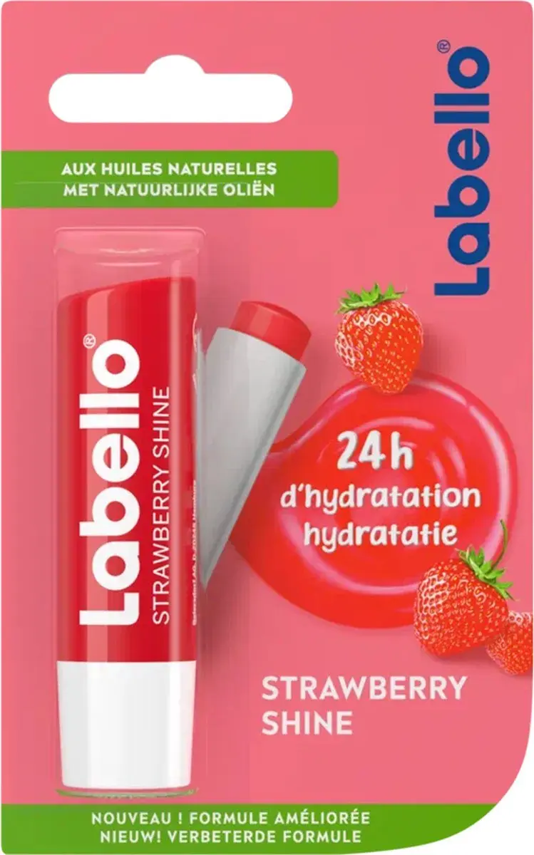 Labello Fruity Shine Strawberry Lippenbalsem 5.5ml - 10 Stuks