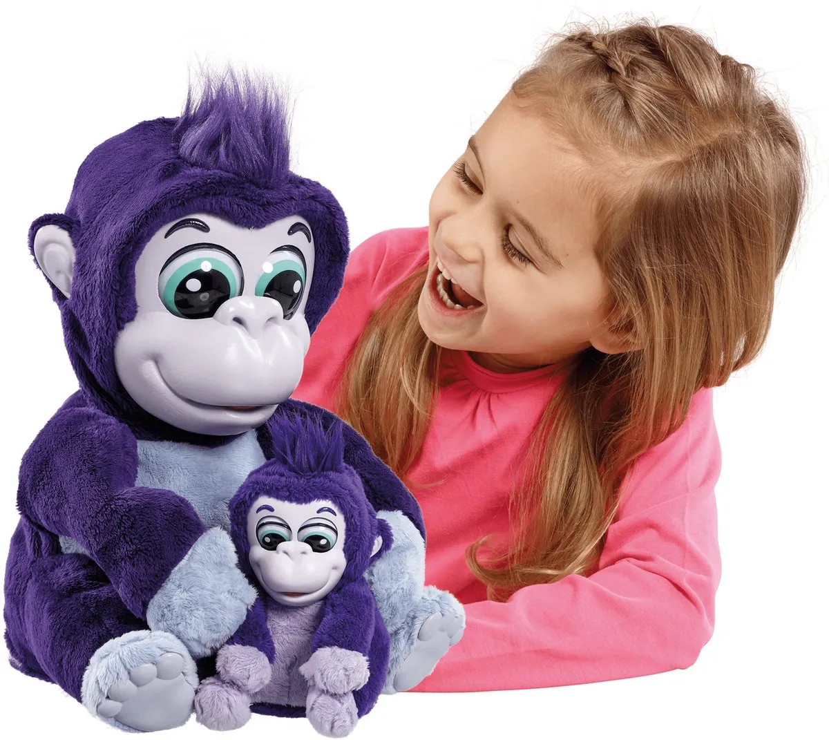Goliath Animagic Tiki en Toko Gorillas Interactieve Knuffels - Paars