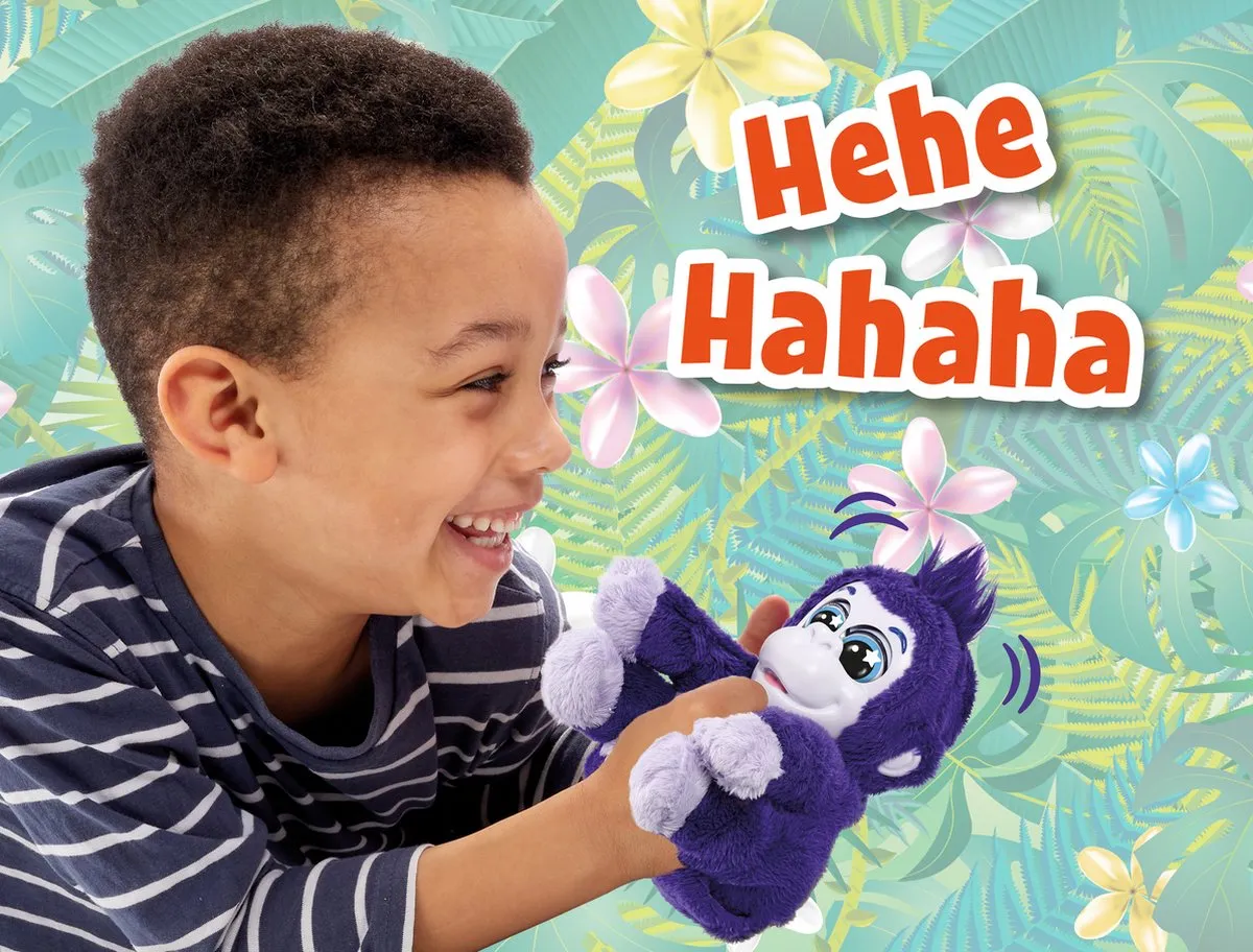 Goliath Animagic Tiki en Toko Gorillas Interactieve Knuffels - Paars