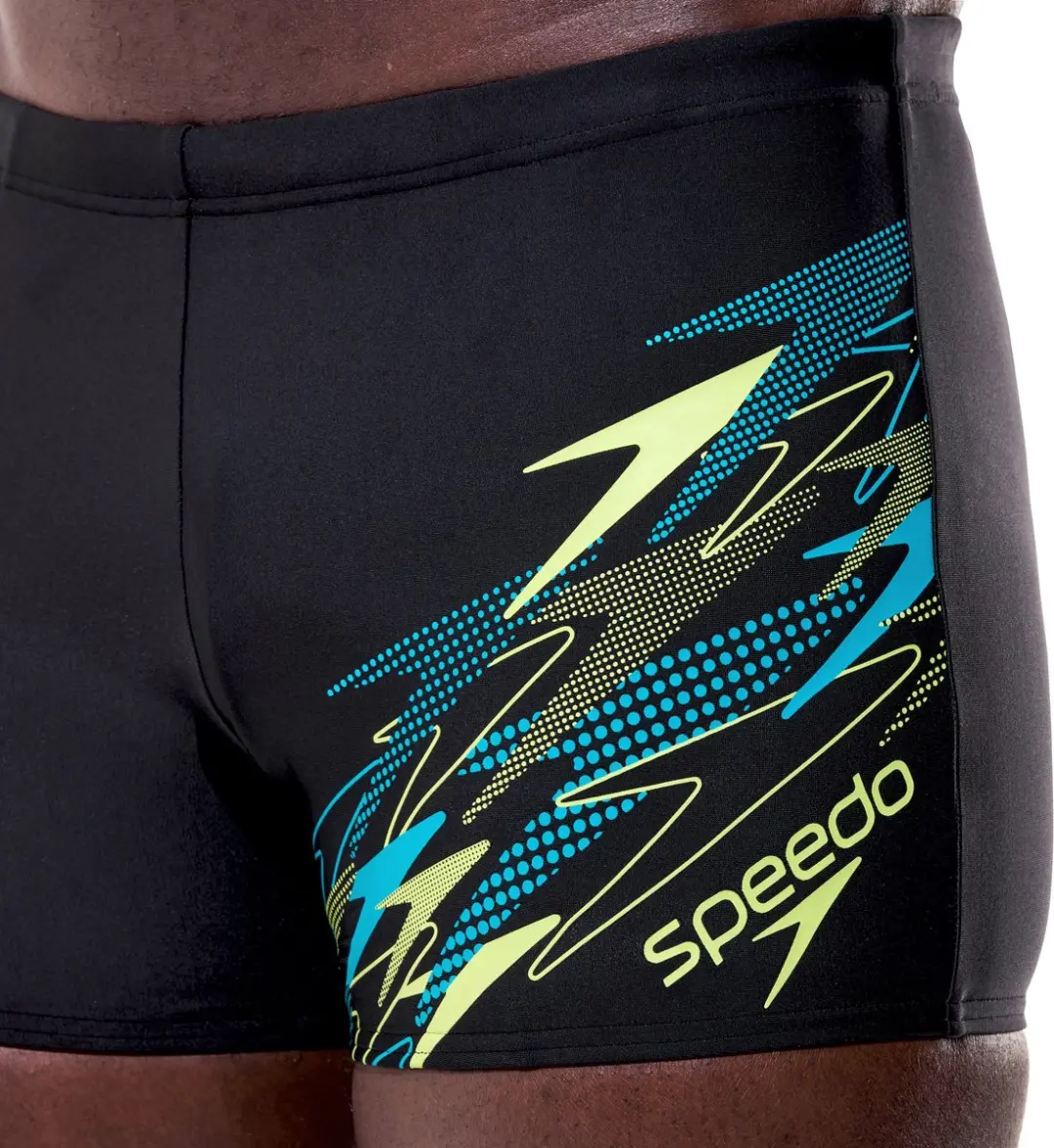Speedo Medley Logo Aquashort Heren - M - Zwart/Groen