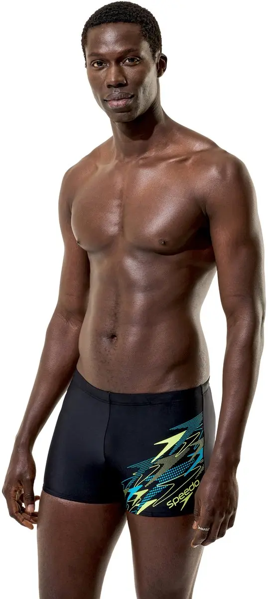Speedo Medley Logo Aquashort Heren - M - Zwart/Groen