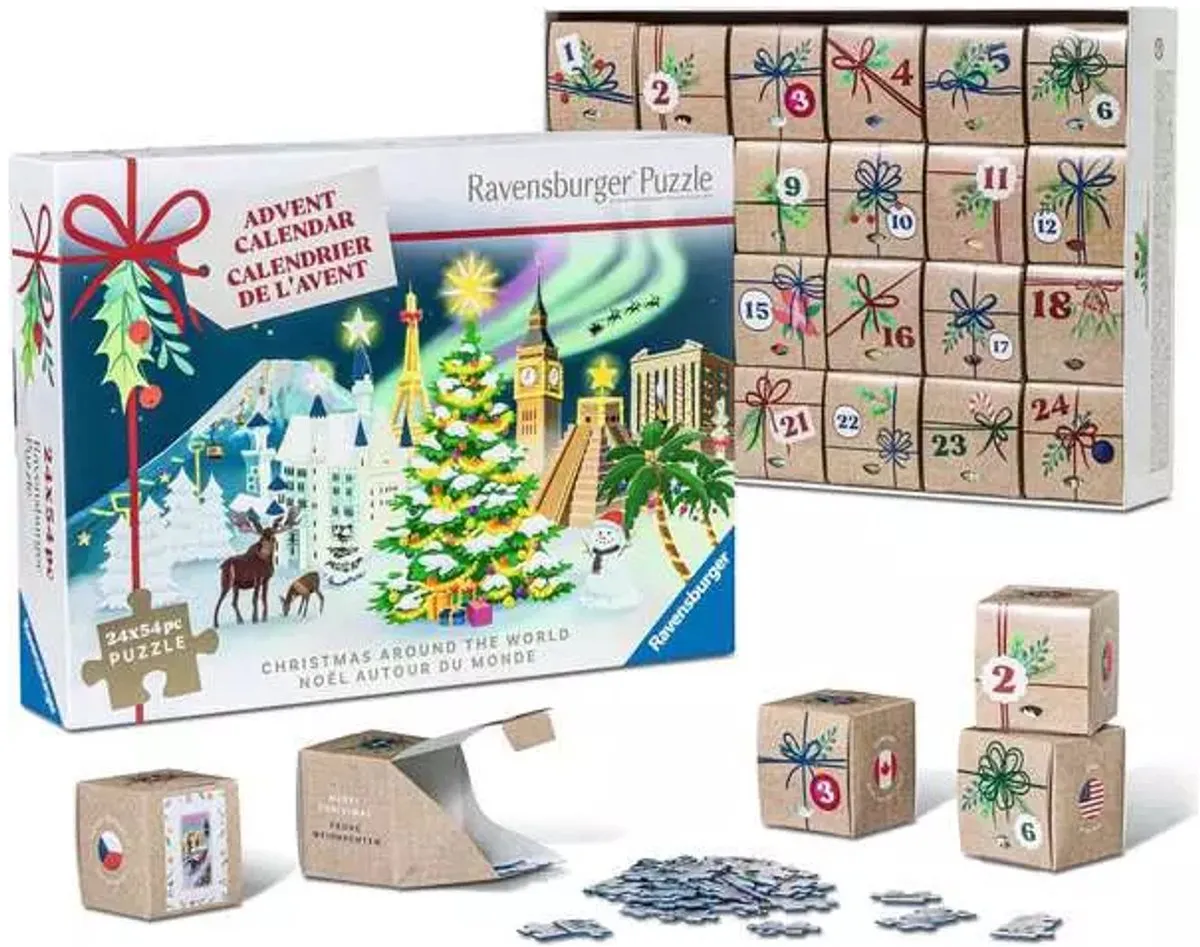 Ravensburger Christmas Around the World Adventskalender - 24x54-delig Multicolor