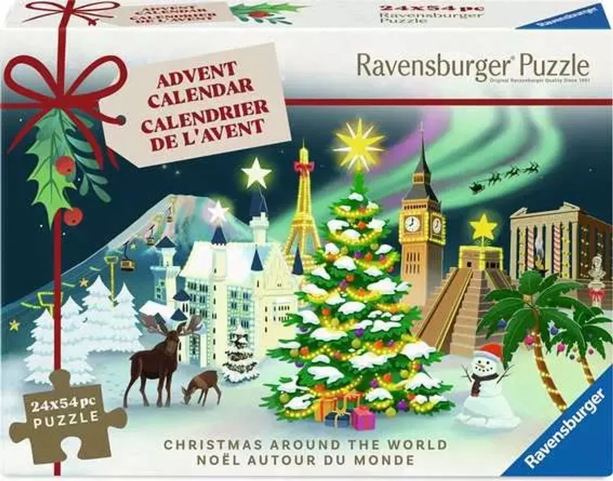 Ravensburger Christmas Around the World Adventskalender - 24x54-delig Multicolor