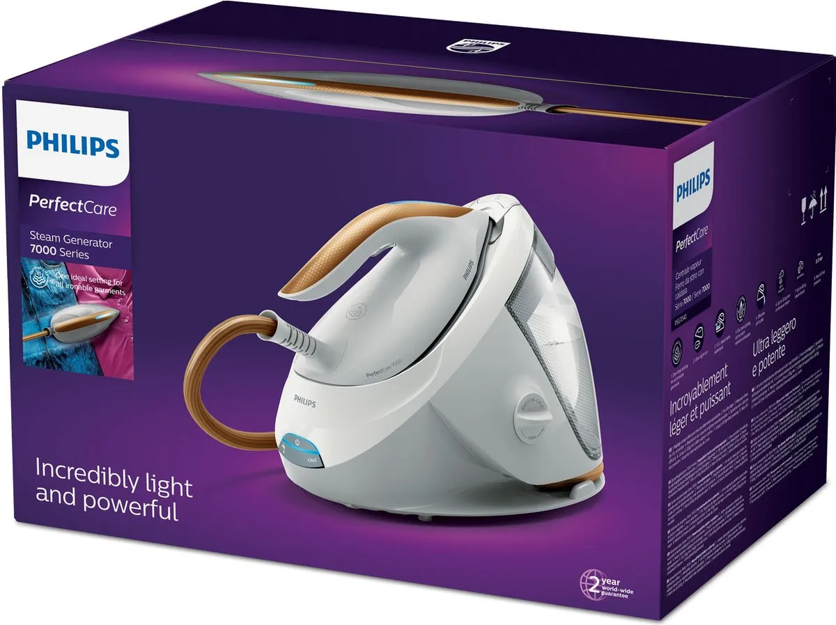 Philips Perfect Care 7000 PSG7040/10 Stoomgenerator 2100W - 1.8L - Wit/Goud