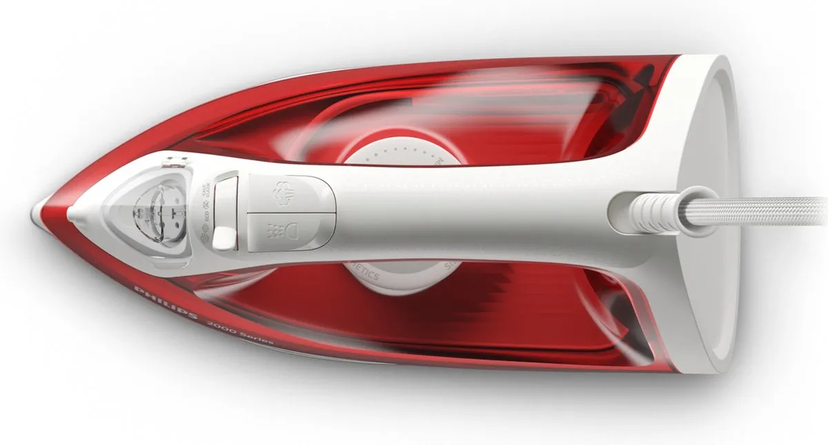 Philips 2000 Series DST2010/40 Stoomstrijkijzer - 0.25L - Rood/Wit