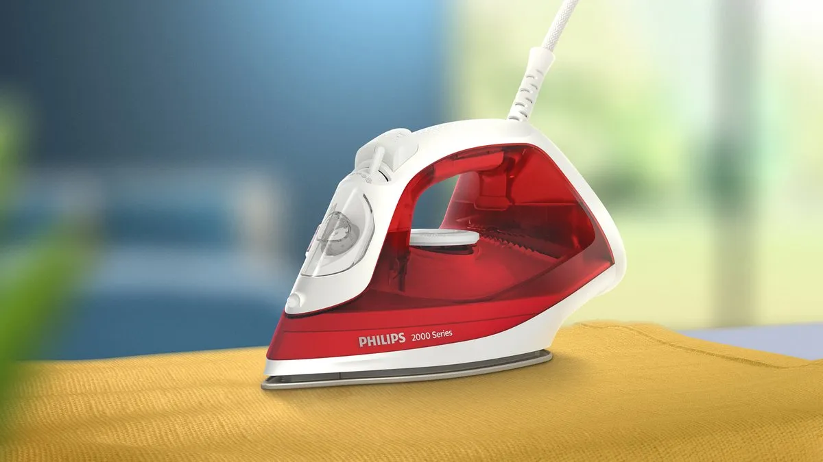 Philips 2000 Series DST2010/40 Stoomstrijkijzer - 0.25L - Rood/Wit