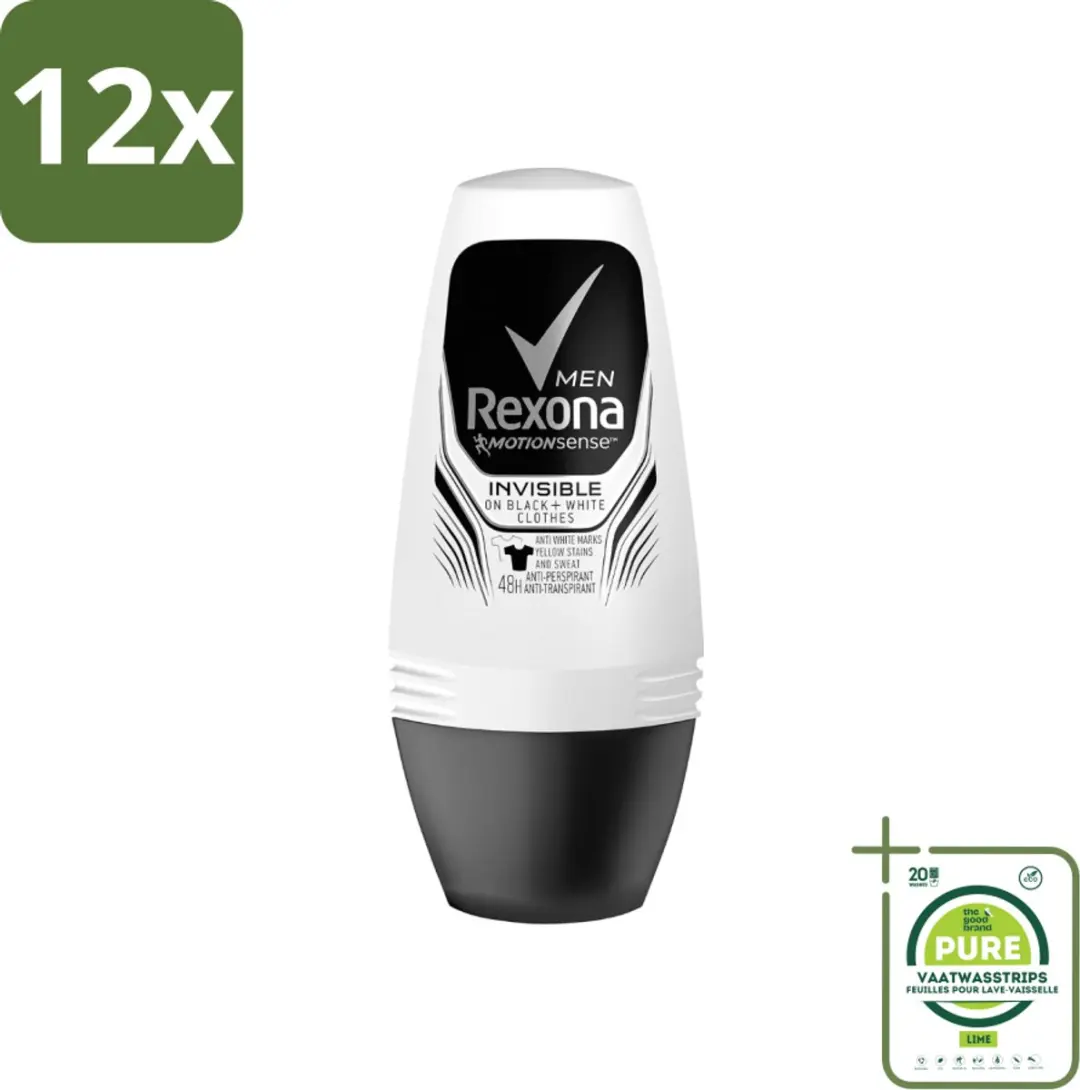 Rexona Men Invisible On Black & White Deo Roller 50ml