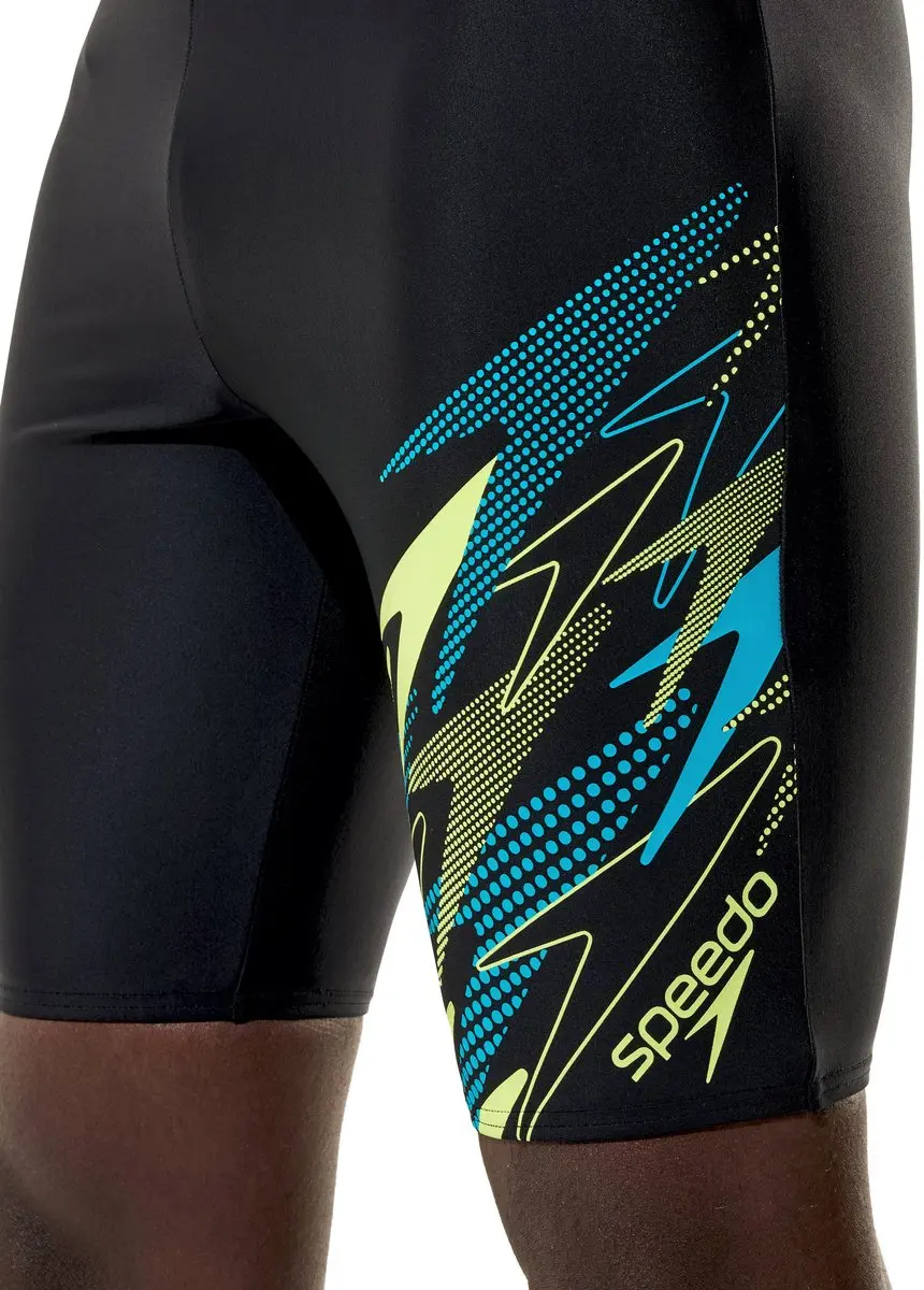 Speedo Medley Logo Jammer Heren - Lange Zwemshort L - Zwart/Groen