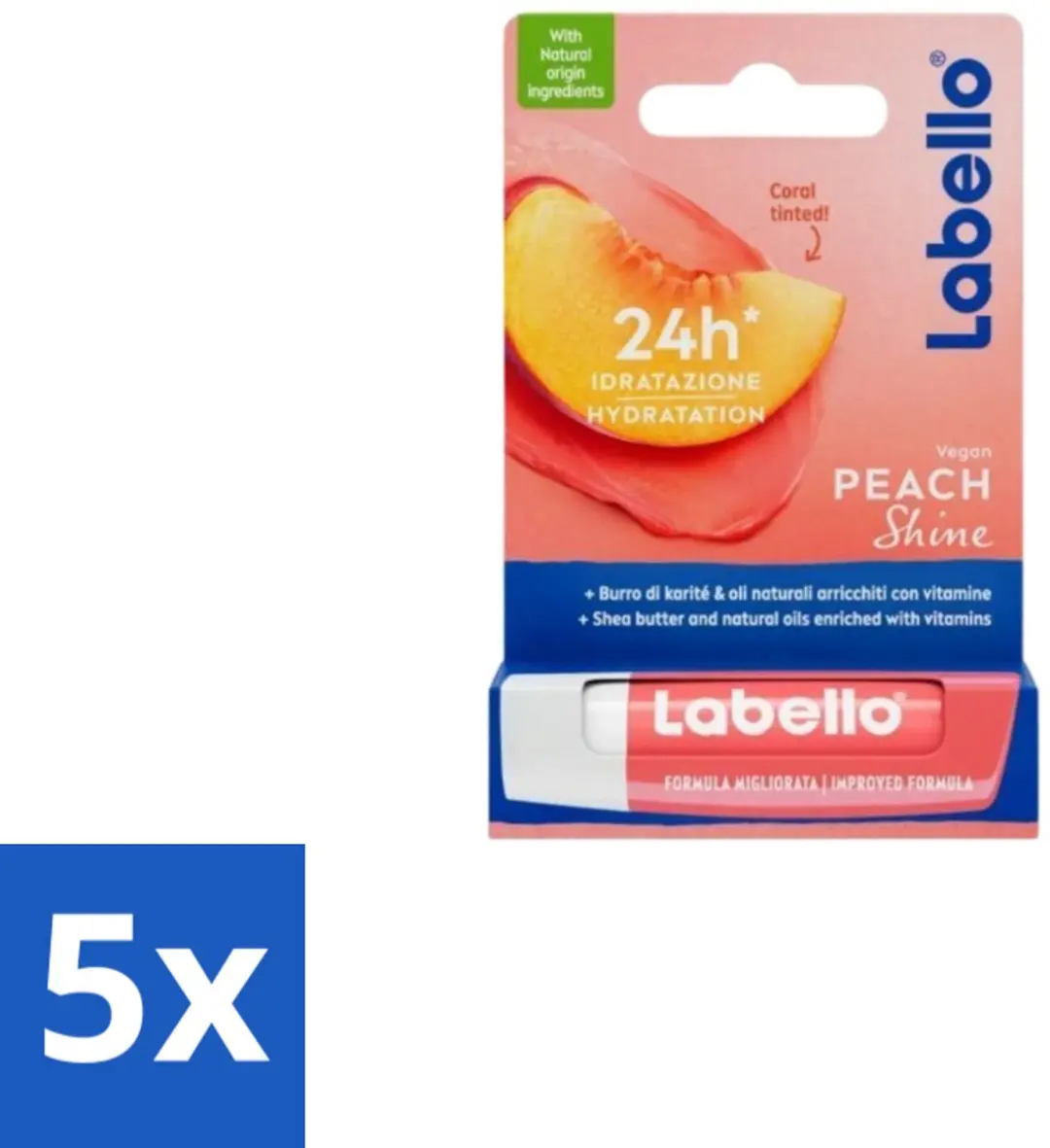 Labello Lippenbalsem Peach Shine 4,8g
