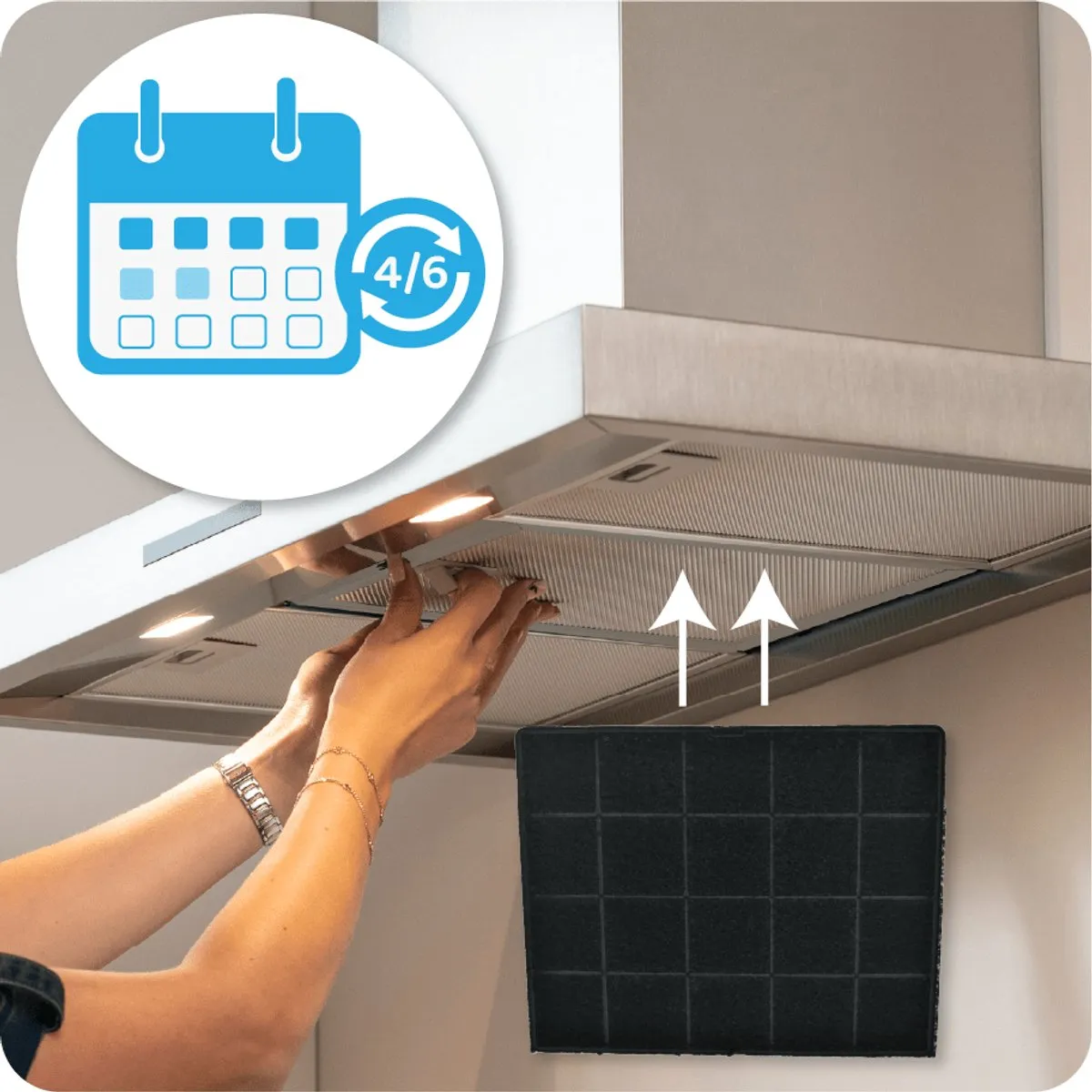 AEG Koolstoffilter ECFB01 9029798767 - Zwart