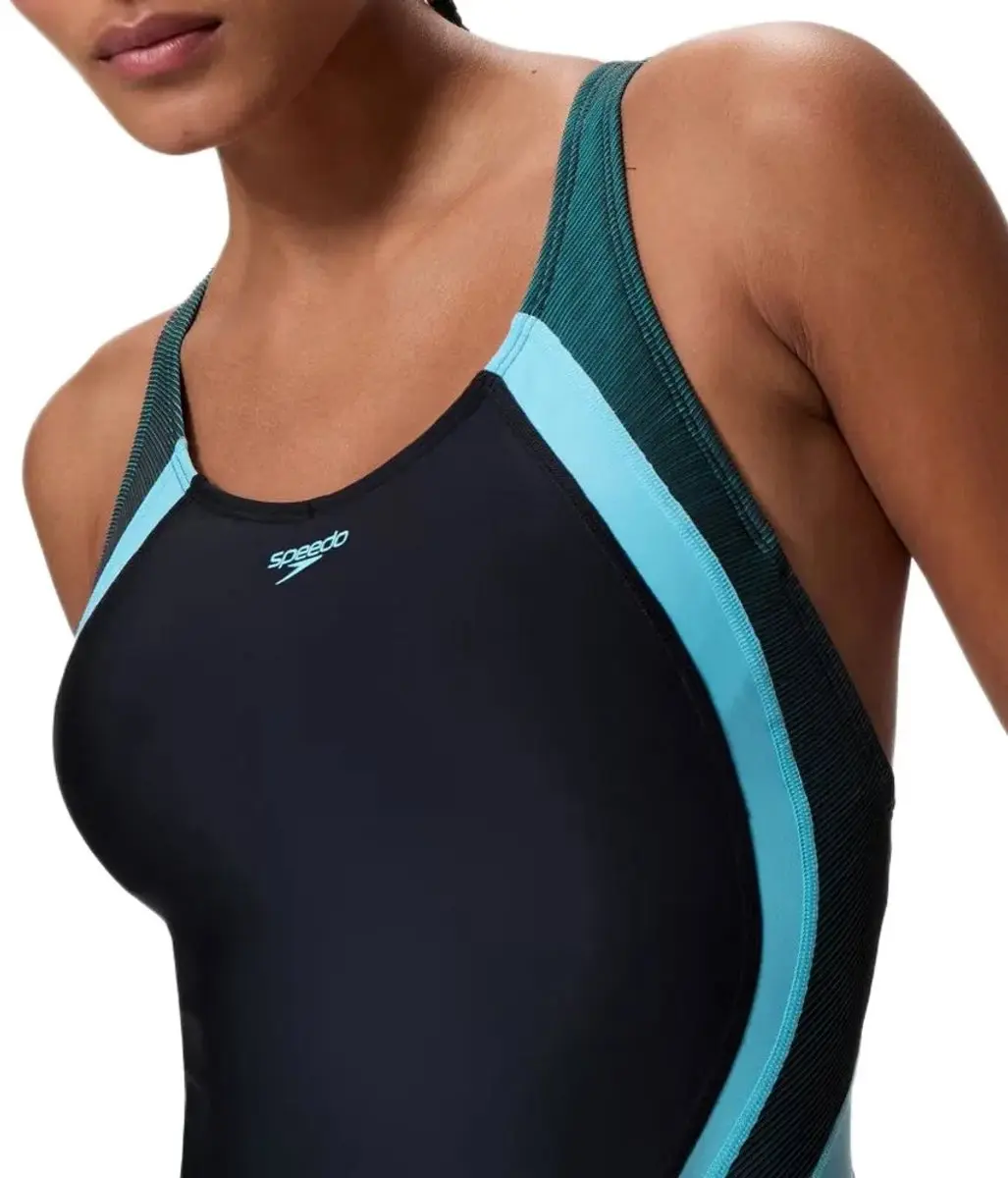 Speedo Quantum Rib Splice Zwemkleding 40 - Anthracite/Angelic Blue