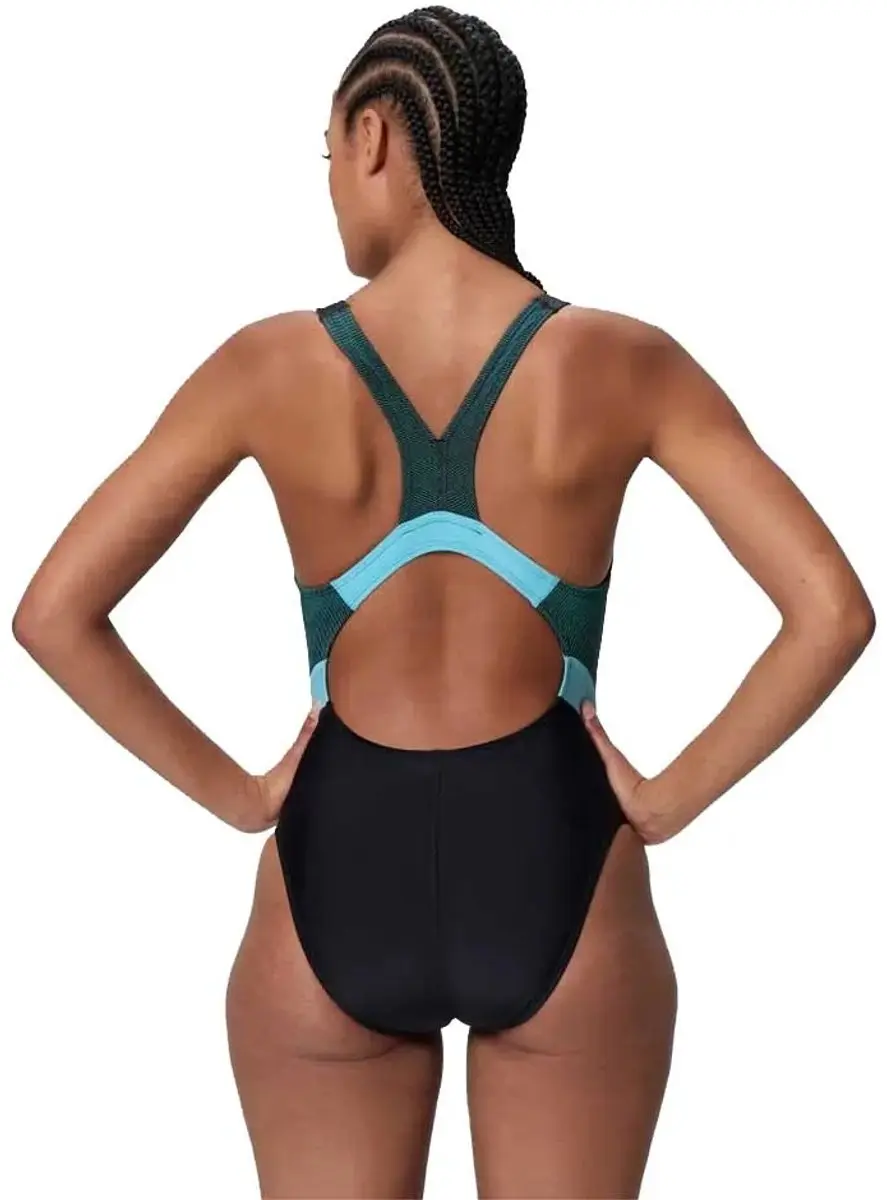 Speedo Quantum Rib Splice Zwemkleding 40 - Anthracite/Angelic Blue