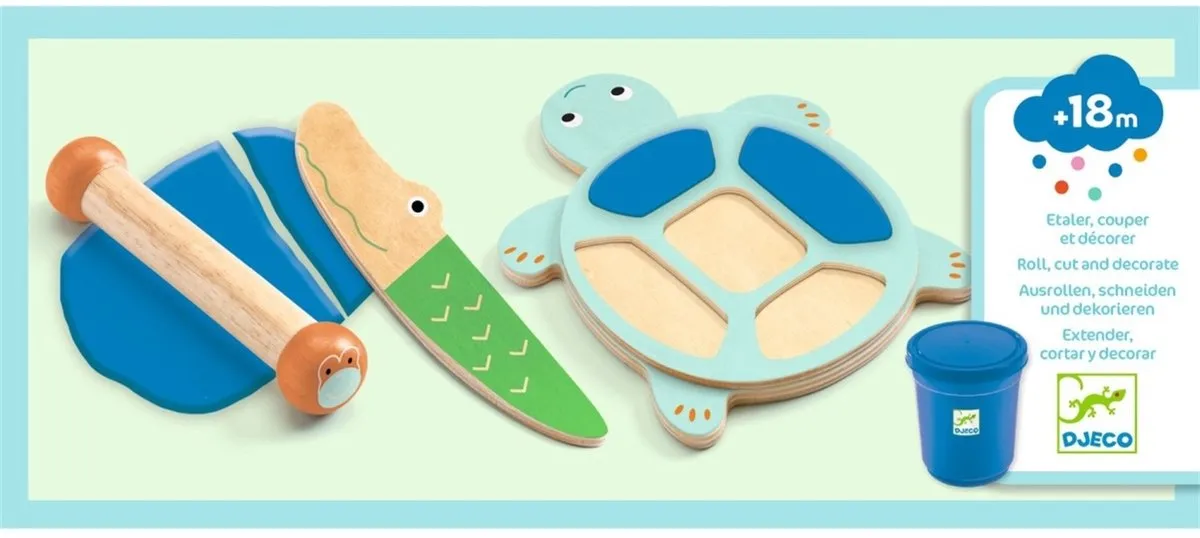 Djeco Plasticine Schildpad - Multicolor - 5 Stuks