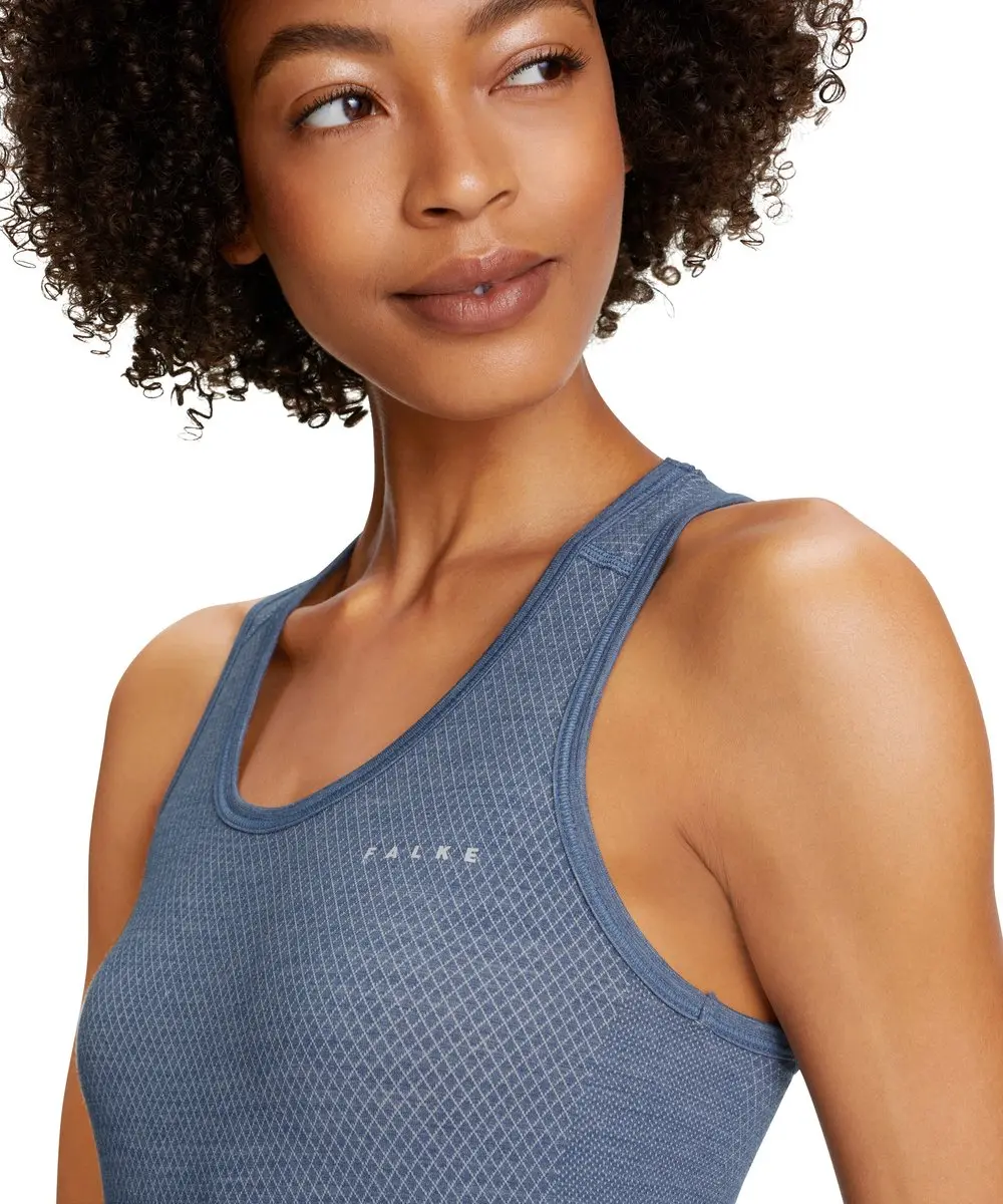 Falke Wool-Tech Light Mouwloos Shirt Dames - XS - Blauw