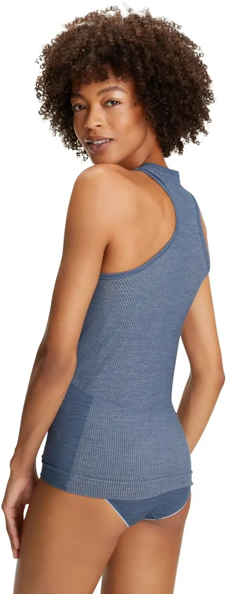 Falke Wool-Tech Light Mouwloos Shirt Dames - XS - Blauw