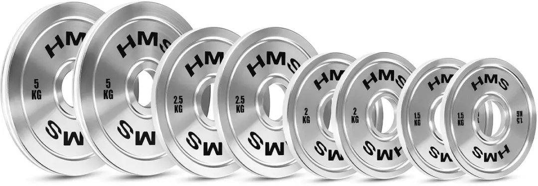 HMS Olympische Halteringschijven Set 2x 1,5-5 kg - 8 Stuks