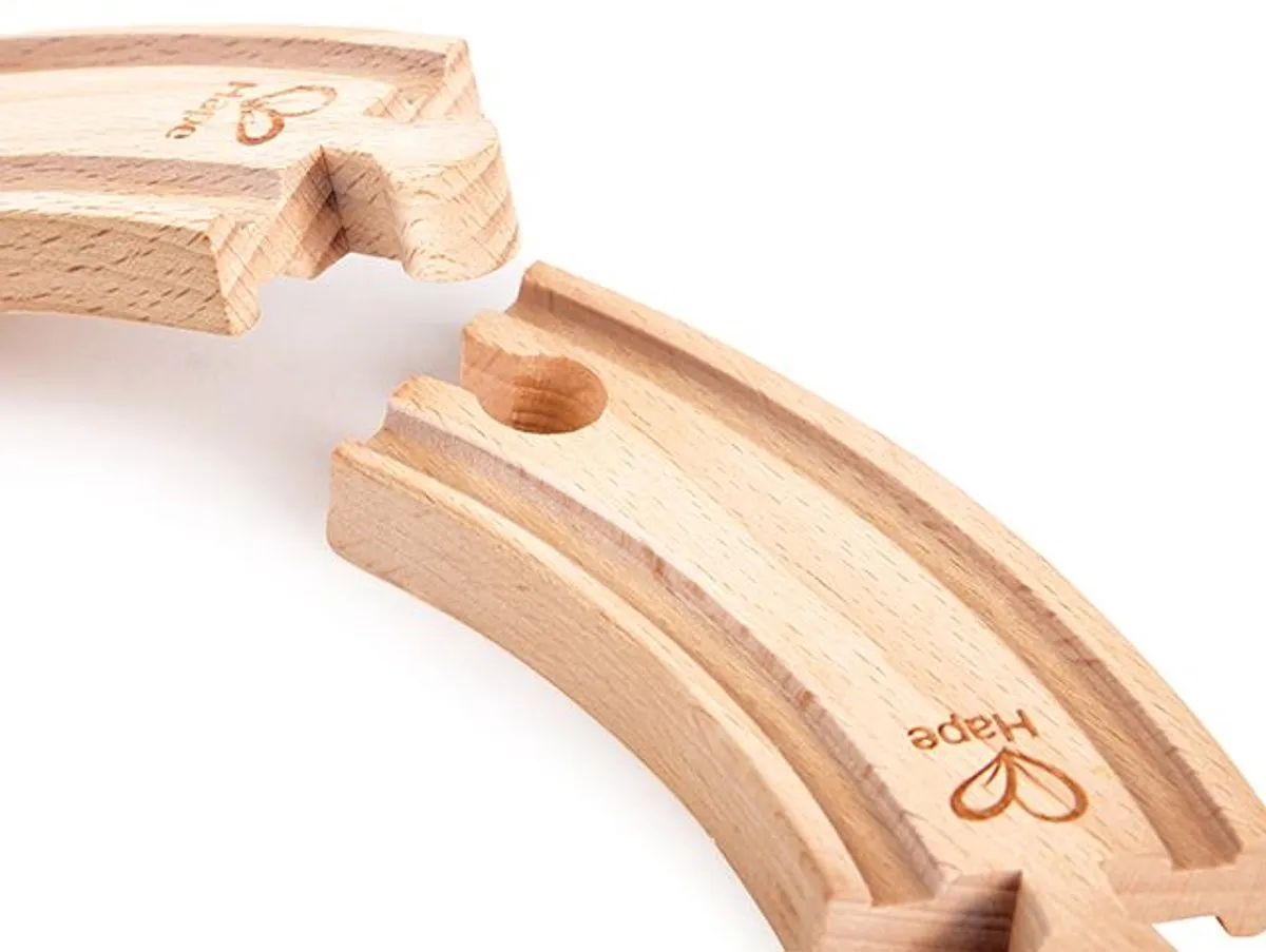 Hape Houten Treinbaan Korte Bochten E3776 - 4 Stuks