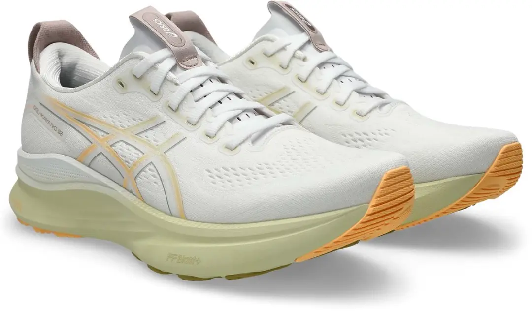 ASICS Gel Kayano 32 Hardloopschoenen 45 - Wit/Orange Glow