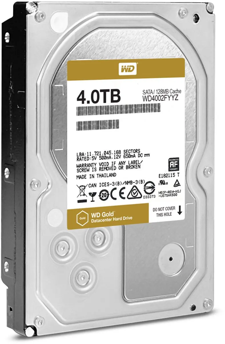 Western Digital Gold WD4002FYYZ 4TB Interne HDD