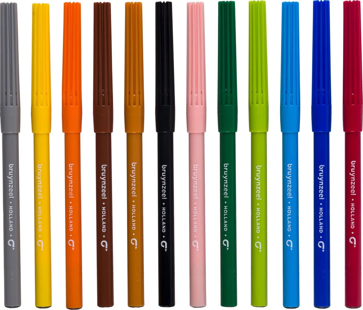 Bruynzeel Viltstiften set | 12 kleuren