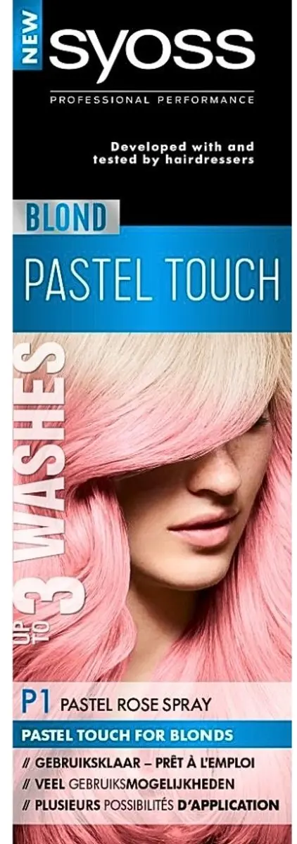 SYOSS Color Blond Pastel Touch P1 Pastel Rose Haarverf Spray - 6x450ml