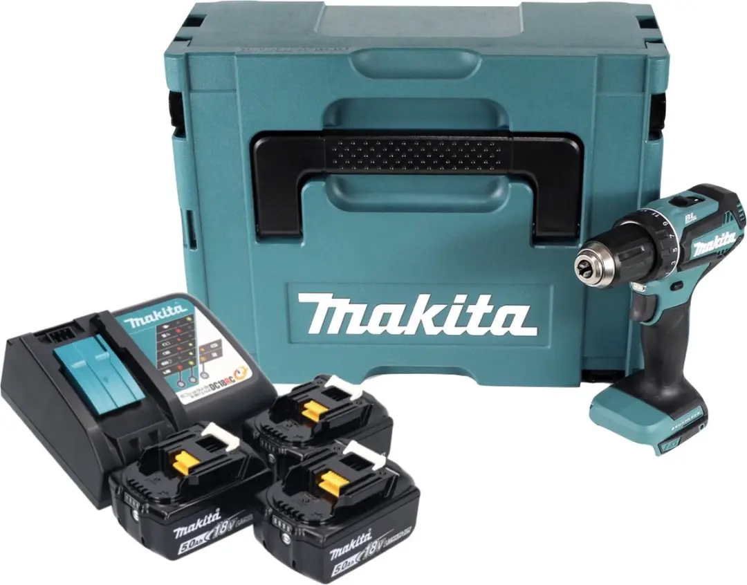 Makita DDF485RTJ3 Boor-/schroefmachine - 2x 5,0Ah - 21 standen