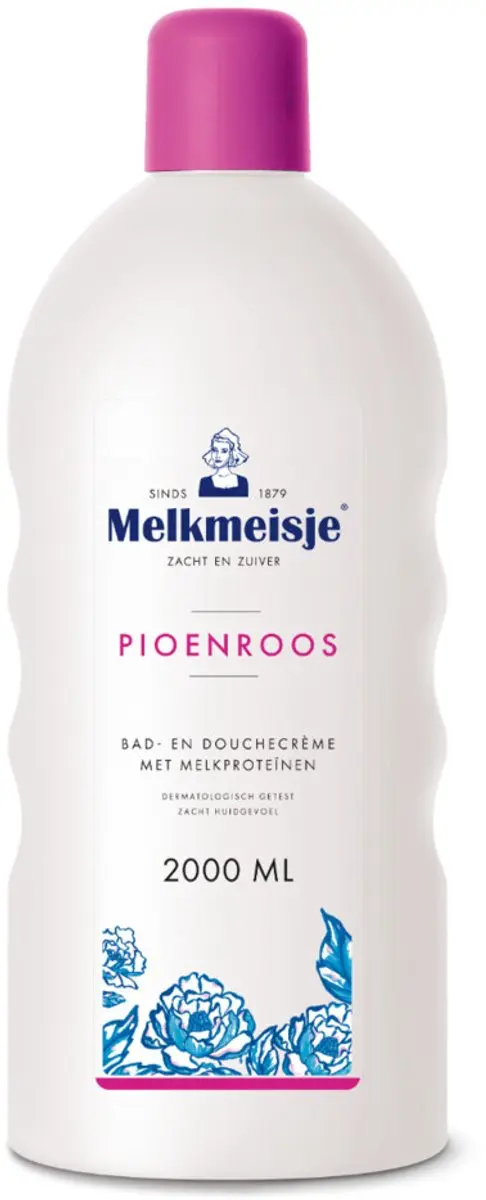 Melkmeisje Bad en Douche Crème Pioenroos 2000 ml - Bulkverpakking - 3 stuks