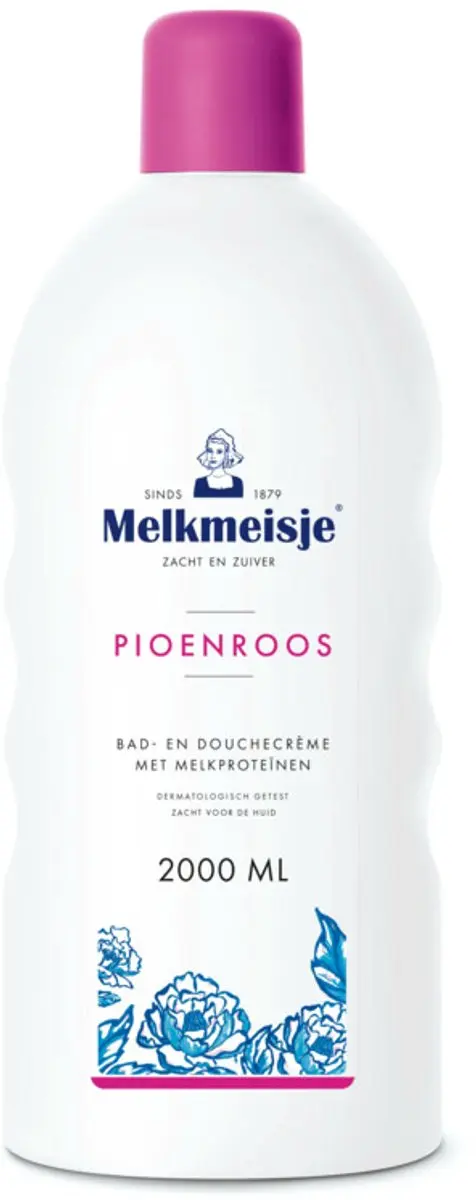 Melkmeisje Bad en Douche Crème Pioenroos 2000 ml - Bulkverpakking - 3 stuks