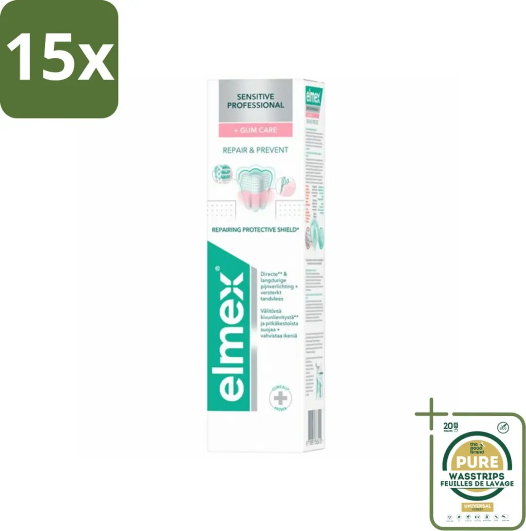 Elmex Sensitive Professional Gum Care Tandpasta 75ml - 15 Stuks