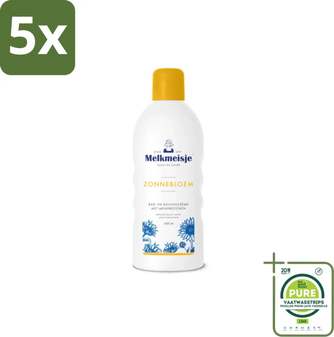Melkmeisje Bad en Douchecrème Zonnebloem & Melk 1000ml