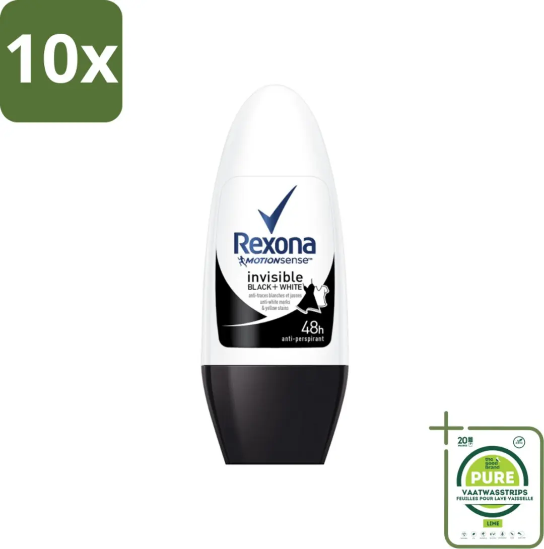 Rexona Invisible Black & White Deo Roller 50ml