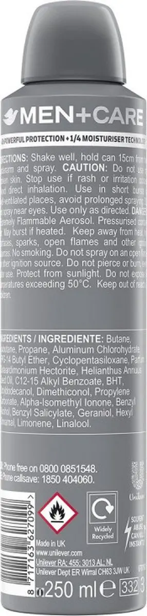 Dove Men+Care Sport Active Spray Deodorant 250ml - 6 Stuks