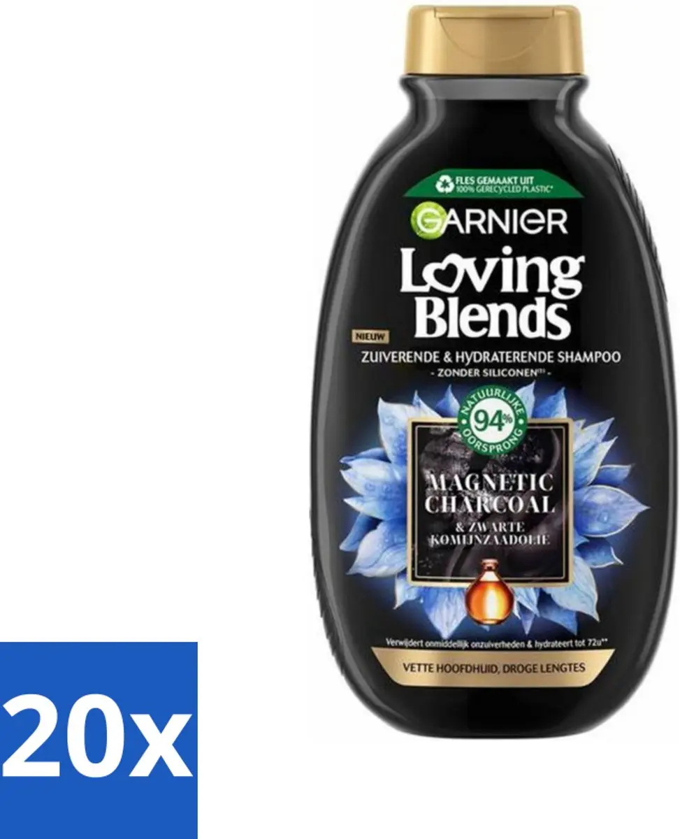 Garnier Loving Blends Magnetic Charcoal Shampoo 300 ml