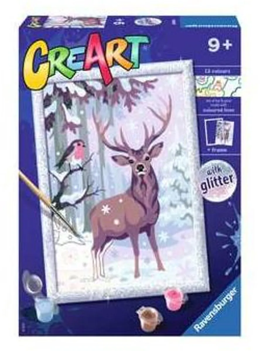 Ravensburger CreArt Festive Friends Schilderen op nummer - Multicolor - 15 Kleuren
