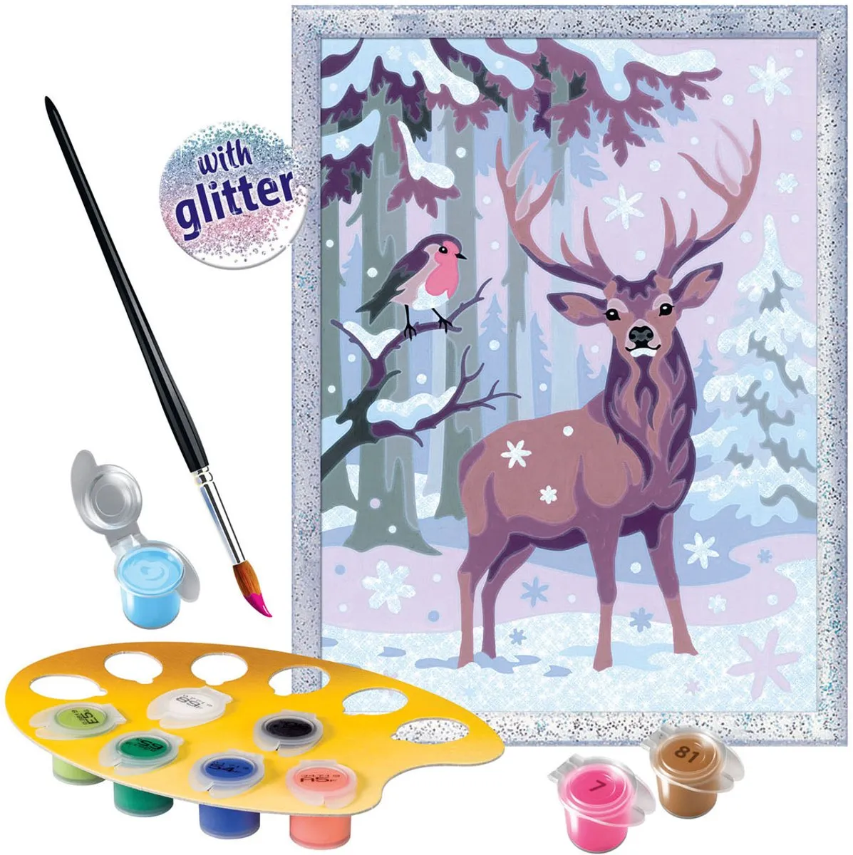 Ravensburger CreArt Festive Friends Schilderen op nummer - Multicolor - 15 Kleuren - afbeelding 6 van 6